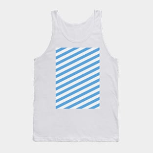 Manchester City Sky Blue and White Angled Stripes Tank Top